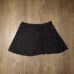 Black Ruched Skirt
